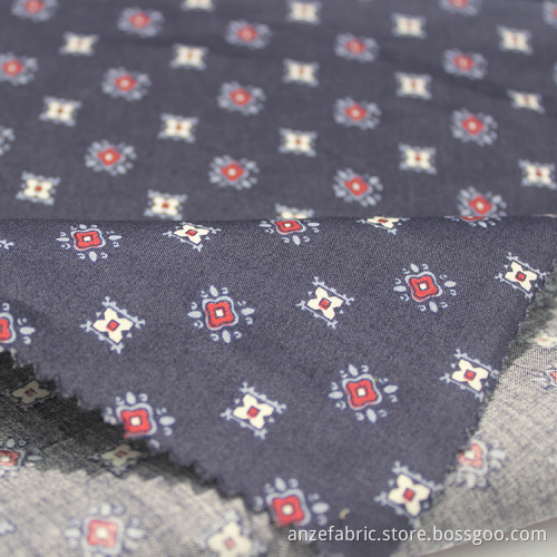 Dyed woven printed 100% cotton sateen fabric